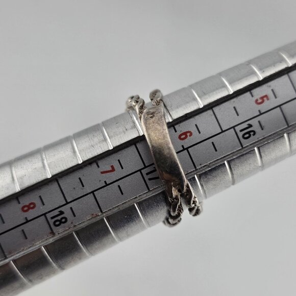 Narcotics Anonymous Sterling Silver Rope Ring  925 NA Size 6.25 Tapered Sober - Picture 5 of 9